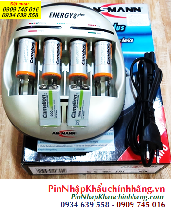 Ansman Energy 8Plus, Kèm sẳn 6 Pin (4 Pin sạc Camelion NH-C3500BP2 và 2 Pin sạc Camelion NH-9V200ARBP1)